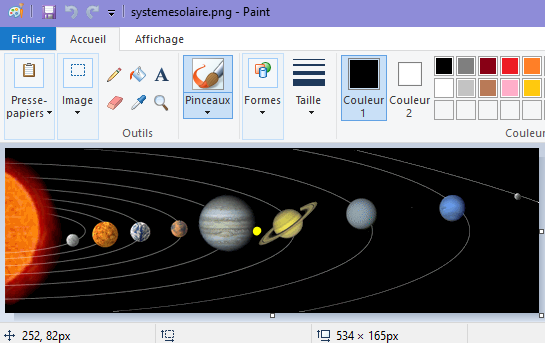 Image du système solaire