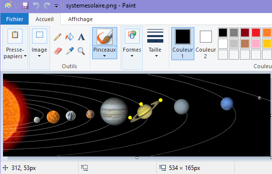 Image du système solaire